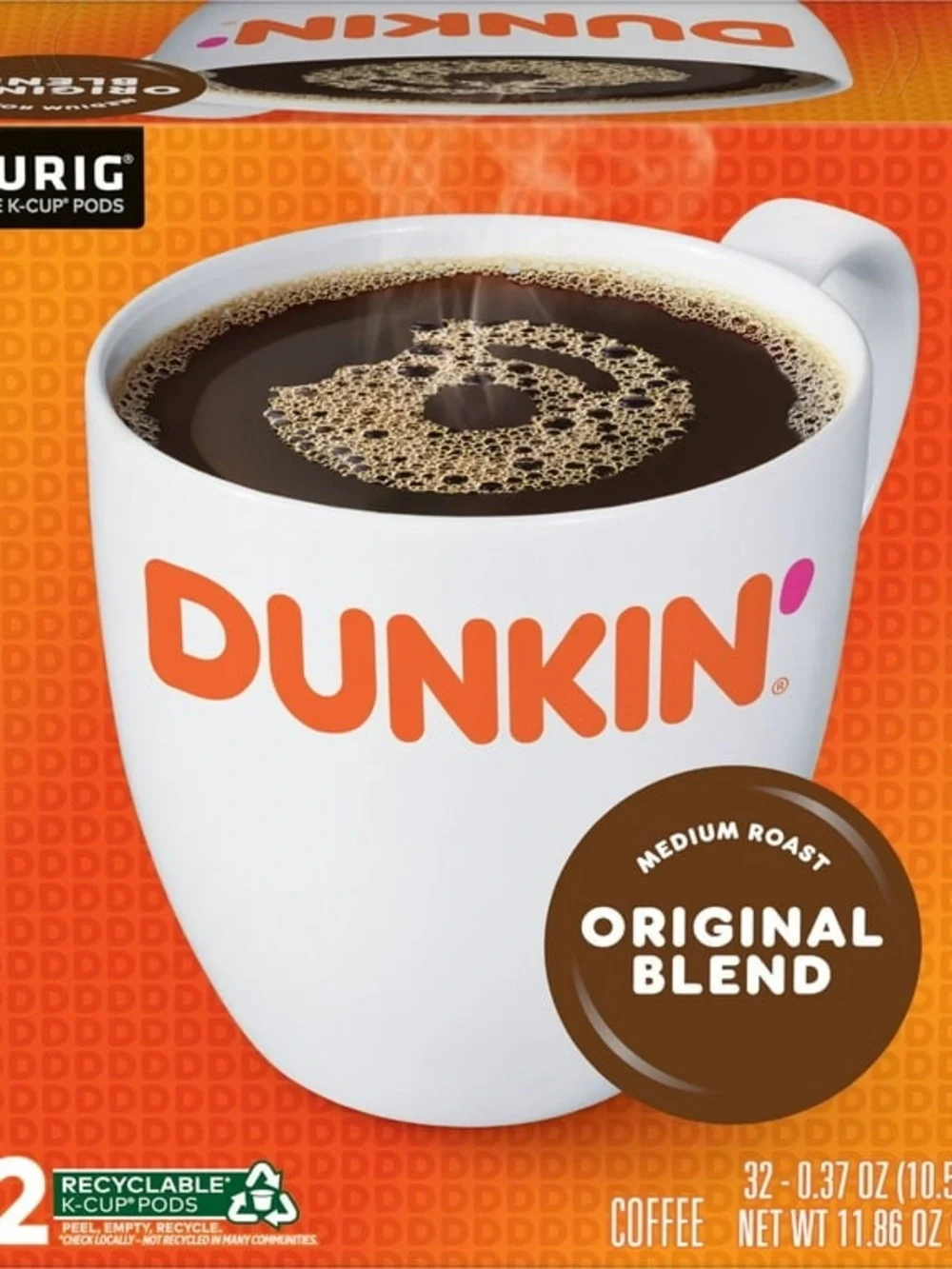Dunkin' Original Blend Medium Roast Coffee Keurig K Cup Pods